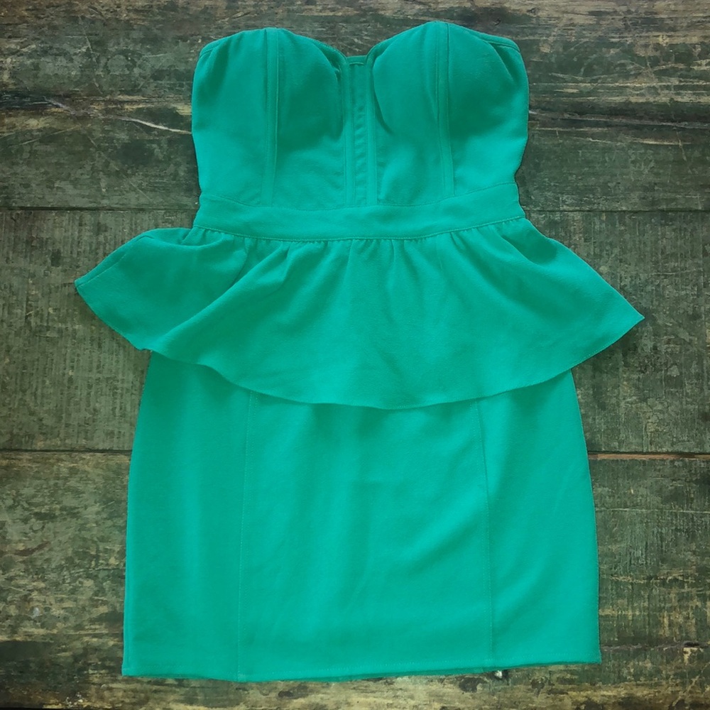 Green cocktail dress